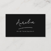 Aangepaste Logo Handtekening Modern Minimalistisch Visitekaartje (Voorkant)