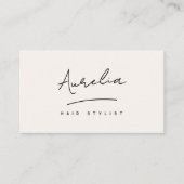 Aangepaste Logo Handtekening Modern Minimalistisch Visitekaartje (Voorkant)