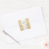 Aangepaste Logo Hartelijk dank voor de Winkelkorti Vierkante Sticker (Envelop)