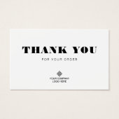 Aangepaste Logo Hartelijk dank voor kleine bedrijf Visitekaartje (Voorkant)