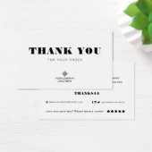 Aangepaste Logo Hartelijk dank voor kleine bedrijf Visitekaartje (Bureau)