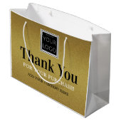 Aangepaste Logo Hartelijk dank voor uw gouden goud Groot Cadeauzakje (Achterkant Gekanteld)