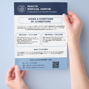 Aangepaste Logo Healthcare Patiëntbewustzijn Flyer