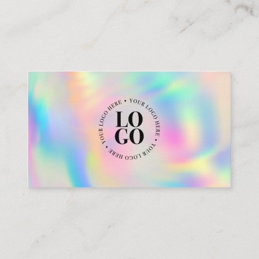 Aangepaste Logo-herkansingskaart - Regenboog Visitekaartje (Achterkant)
