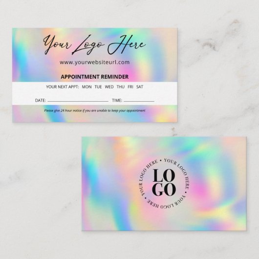 Aangepaste Logo-herkansingskaart - Regenboog Visitekaartje (Voorkant / Achterkant)