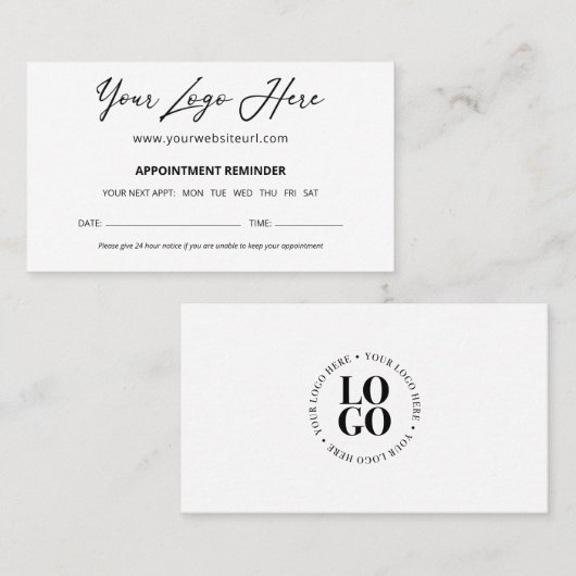 Aangepaste Logo-herkansingskaart Visitekaartje (Voorkant / Achterkant)