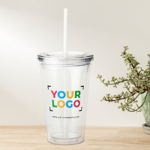Aangepaste Logo Hier Drinkware Acryl Drinkbeker