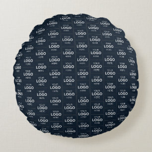 Aangepaste Logo Hier Naam Sjabloon Rond Kussen