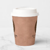 Aangepaste Logo hier rustieke ambacht met deksel S Papieren Bekers (Links)