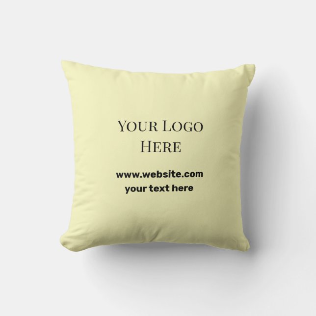 aangepaste logo hier uw website toevoegen jouw tek kussen (Voorkant)