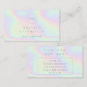 Aangepaste logo holografische regenbooglintuitbrei visitekaartje (Voorkant / Achterkant)