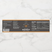 Aangepaste Logo Honeycomb Apiary Wraparound Label Waterfles Etiket (Enkel label)
