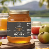 Aangepaste Logo Honeycomb Apiary Wraparound Label Waterfles Etiket