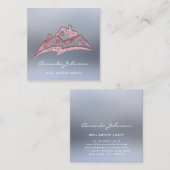 Aangepaste Logo House makelaar Home Blush Vierkante Visitekaartje (Voorkant / Achterkant)