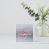 Aangepaste Logo House makelaar Home Blush Vierkante Visitekaartje (Staand voorkant)