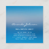 Aangepaste Logo House makelaar Home Zilver Vierkante Visitekaartje (Achterkant)