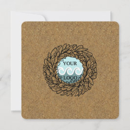Aangepaste logo houten bedrijf feestdagenkaart