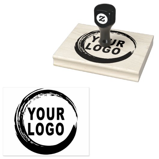 Aangepaste Logo houten rubberen stempel (Gestempeld)