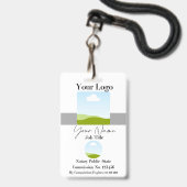 Aangepaste Logo-ID-badges Badge (Front with Lanyard)