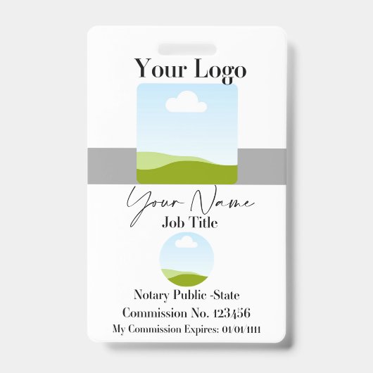 Aangepaste Logo-ID-badges Badge (Front)