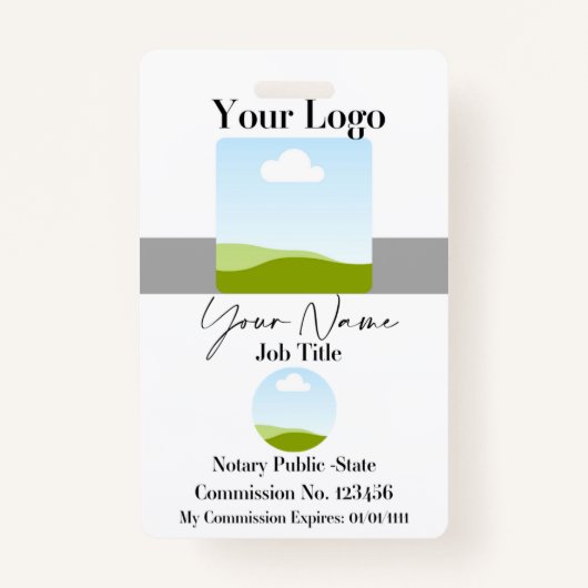 Aangepaste Logo-ID-badges Badge (Voorkant)