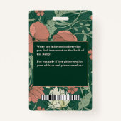 Aangepaste Logo ID-fotostreepjescode voor werkneme Badge (Achterkant)