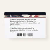 Aangepaste Logo ID-kaart voor werknemer Badge (Achterkant)