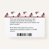 Aangepaste Logo ID-kaart voor werknemer Badge (Achterkant)