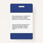 Aangepaste Logo-ID-Kaart voor werknemers Badge (Achterkant)