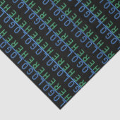 Aangepaste Logo in zwart Tissuepapier (Detail)