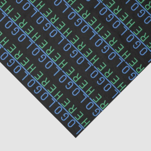 Aangepaste Logo in zwart Tissuepapier (Detail)