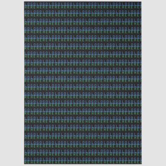 Aangepaste Logo in zwart Tissuepapier (Voorkant)