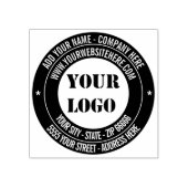 Aangepaste Logo Info Adres Ronde Rubber Stempel (Afrduk)