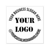 Aangepaste Logo Info Social Media Round Stamp Sjab Zelfinktende Stempel (Design)