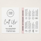 Aangepaste Logo-injectie Nazorg-Kaart Visitekaartje (Voorkant /achterkant)