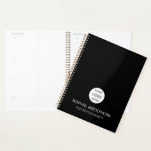 Aangepaste Logo Interieurontwerper Business Black Planner (Display)