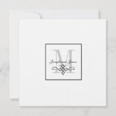 Aangepaste Logo Invitaties Monogram namen Kaart (Voorkant)