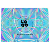 Aangepaste Logo iriserende grote papieren boodscha Groot Cadeauzakje (Achterkant)