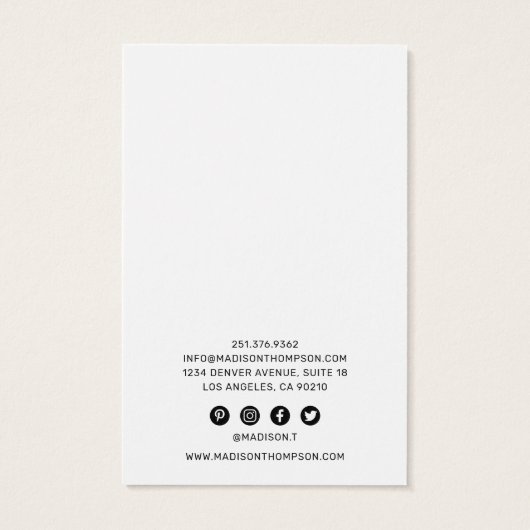 Aangepaste Logo juwelen | Ketting Visitekaartje (Achterkant)