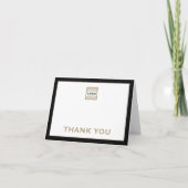 Aangepaste Logo-kaart met witte dank en zwarte let Notitiekaartje (Voorkant)