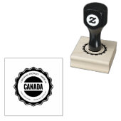 Aangepaste Logo Kantoor Houten Handvat Jet Zwart Rubberstempel (Gestempeld)