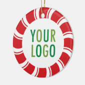 Aangepaste Logo keramische peppermint-snoepriet vo Keramisch Ornament (Links)
