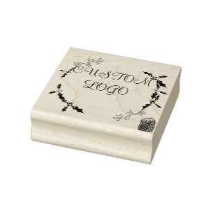 Aangepaste Logo kerstkrans Rubberstempel
