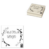 Aangepaste Logo kerstkrans Rubberstempel (Gestempeld)