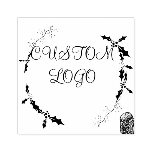 Aangepaste Logo kerstkrans Rubberstempel (Afrduk)