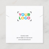 Aangepaste Logo Ketting Displaykaarten met QR-code Vierkante Visitekaartje (Voorkant)
