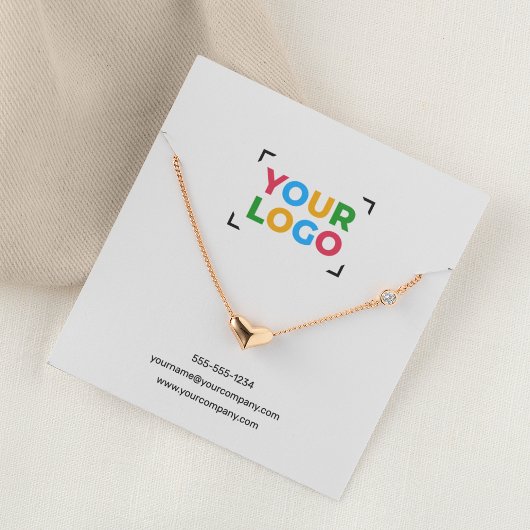 Aangepaste Logo Ketting Displaykaarten met QR-code Vierkante Visitekaartje