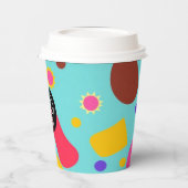 Aangepaste Logo Kleurrijke Bubbels Papier Cup 8 oz Papieren Bekers (Links)