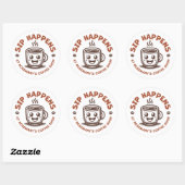 Aangepaste logo koffiezaak café productlabels ronde sticker (Vel)