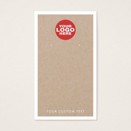 Aangepaste Logo Kraft die juwelen tentoonstelt Kaa Visitekaartje (Voorkant)